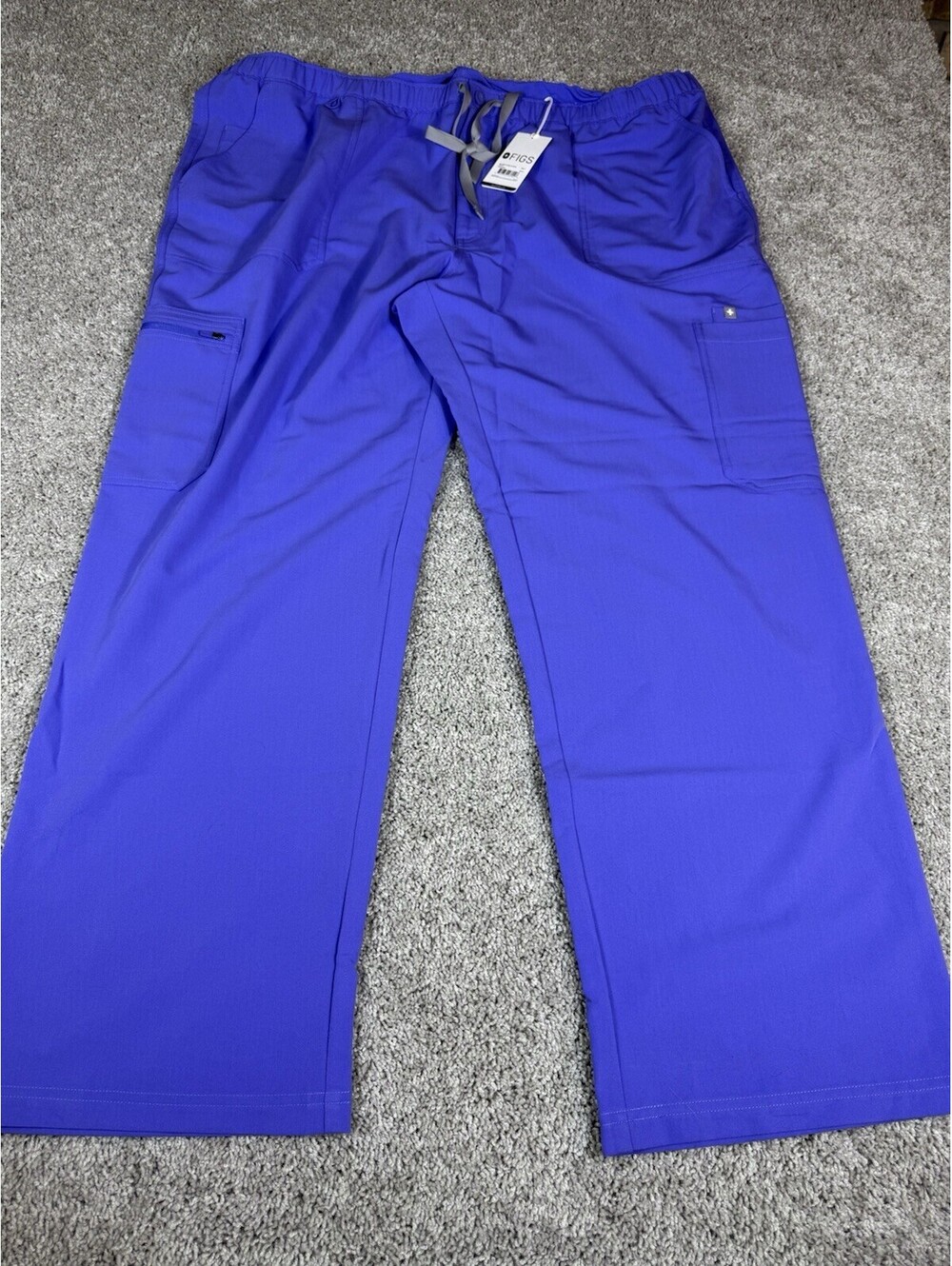 Figs Scrub Pants Men Size 5XLT Blue Cairo Cargo  NWT